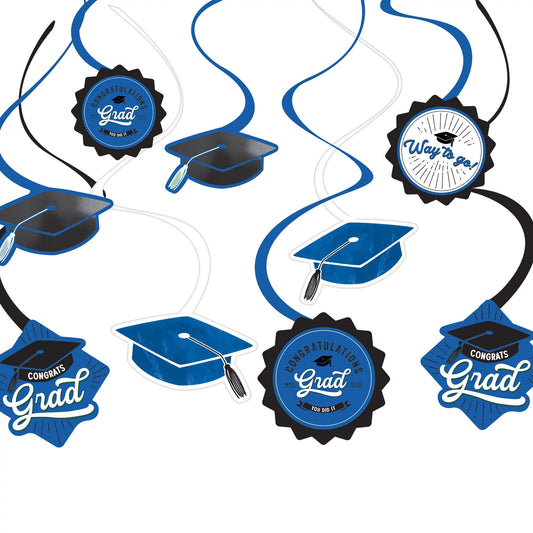 Blue Grad Swirls - 12ct.