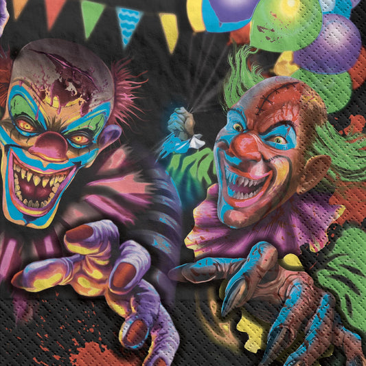 Creepy Carnival Blacklight Beverage Napkins