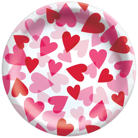 Heart Party 8 1/2" Round Plates