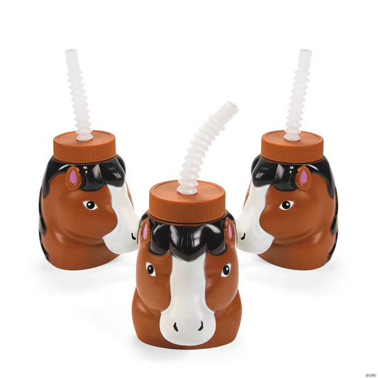 Plastic Horse Drinking Cup - 14oz.