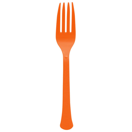 ORANGE 20CT PLASTIC FORKS