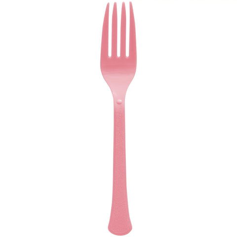 NEW PINK 20CT PLASTIC FORKS