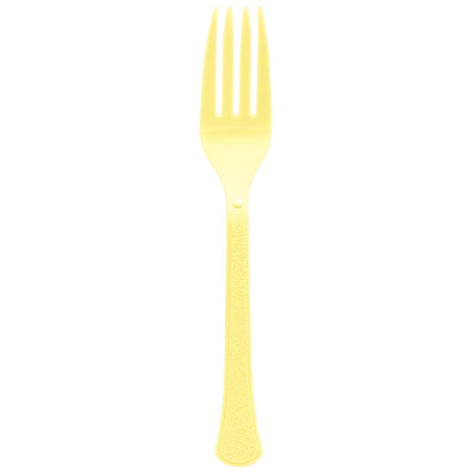 LIGHT YELLOW 20CT PLASTIC FORKS