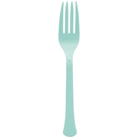 PREMIUM QUALITY ROBIN EGG BLUE PLASTIC FORKS 50PCS