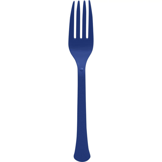 PREMIUM QUALITY TRUE NAVY PLASTIC FORKS 50PCS