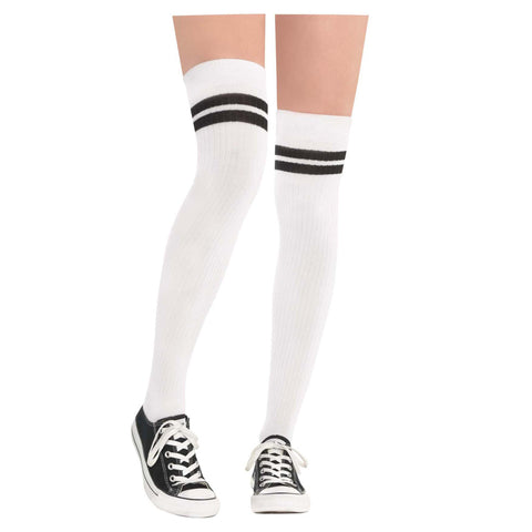 White Thigh High Socks