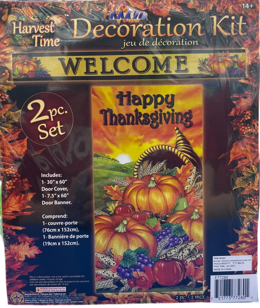 Happy Thanksgiving Door Cover & Banner Kit