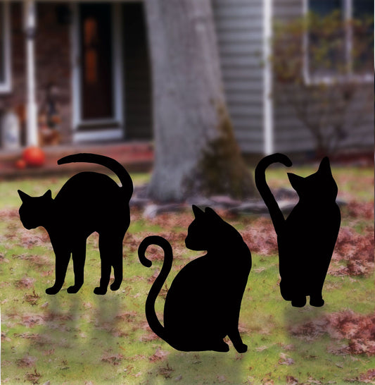 3 Black Cat Silhouettes