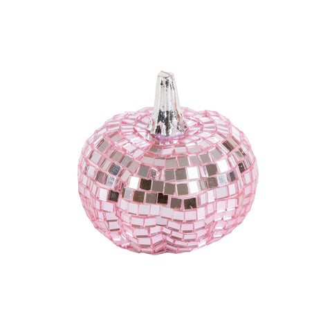 Mini Pink Disco Ball Pumpkin