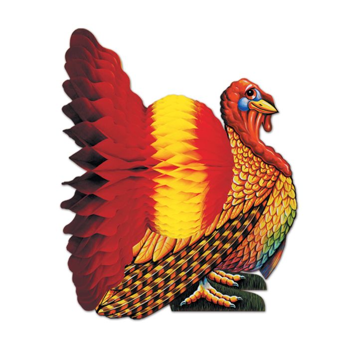 Tissue Turkey Centerpiece - 9"
