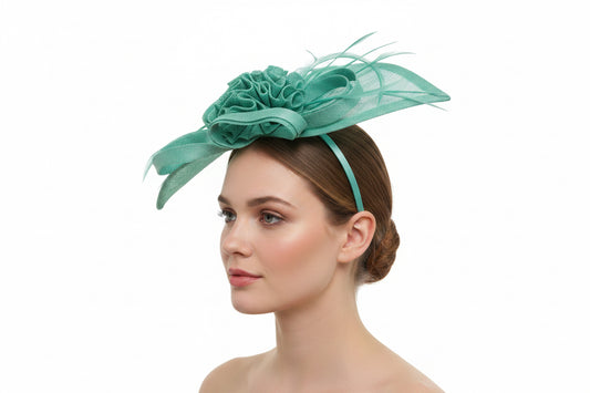 Chic Green Floral Fascinator