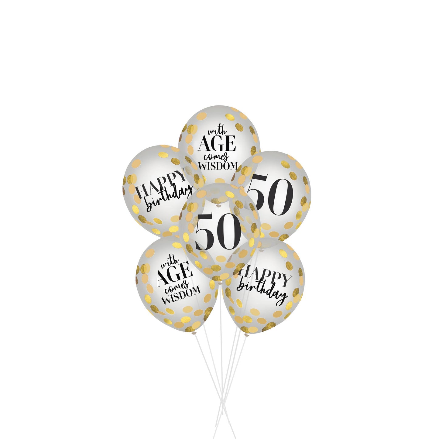 "Party of the Ages" 50th Birthday 12" Latex Balloons - 6ct.