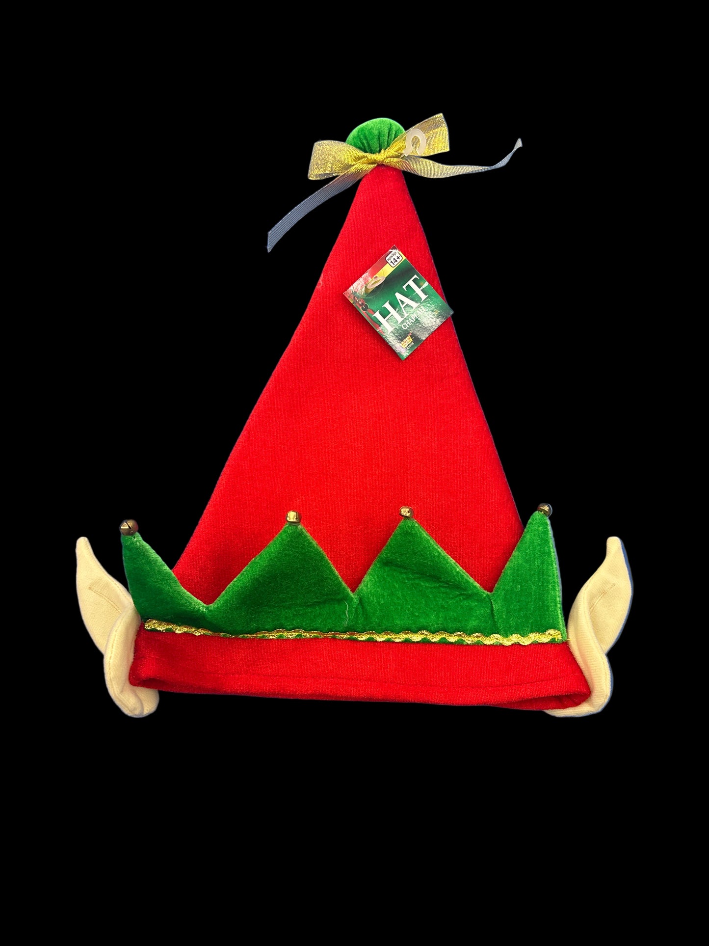 Velvet Elf Hat w/Bells