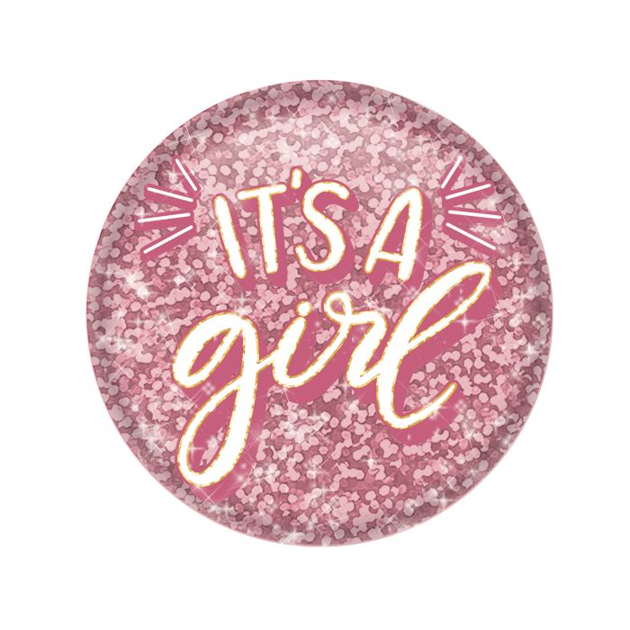 It's A Girl Button - 2"
