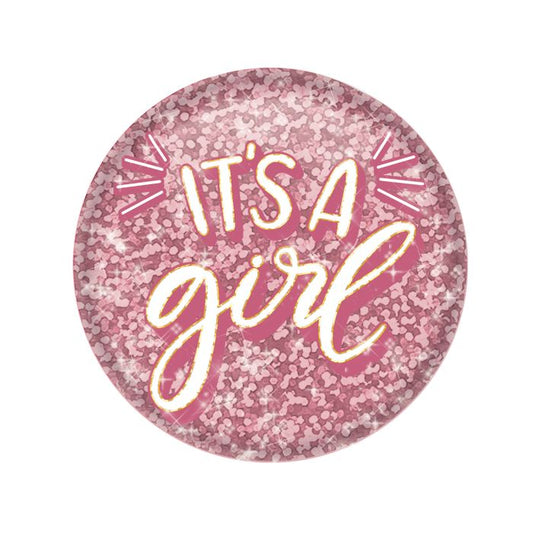It's A Girl Button - 2"
