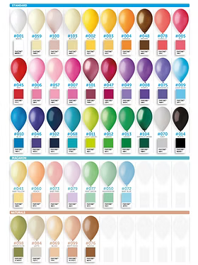 12 Helium Filled Latex Balloons