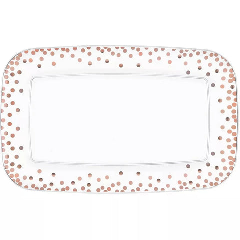Clear Tray w/Rose Gold Dots