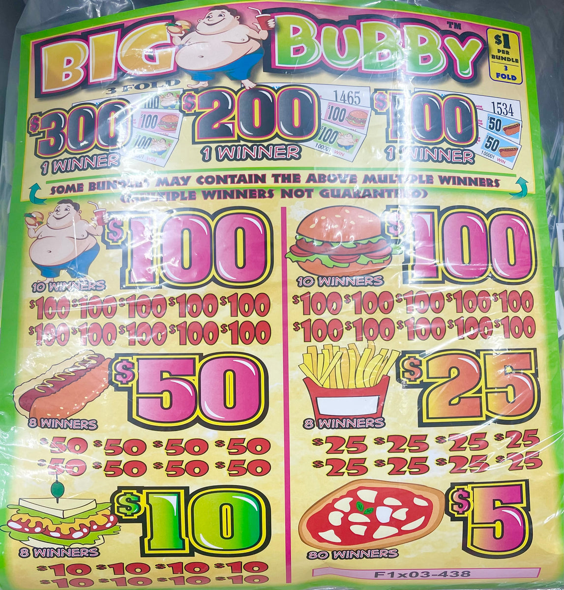 BIG BUBBY PULL TAB 12,000 TICKETS 4,000 BUNDLES – HornerNovelty