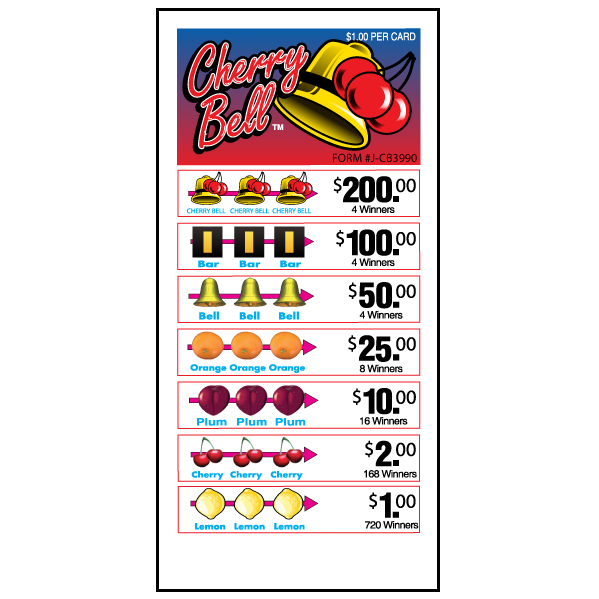 CHERRY BELL PULL TAB, 3,990 TICKETS