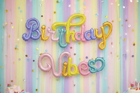 Birthday Vibes Balloon Banner Kit