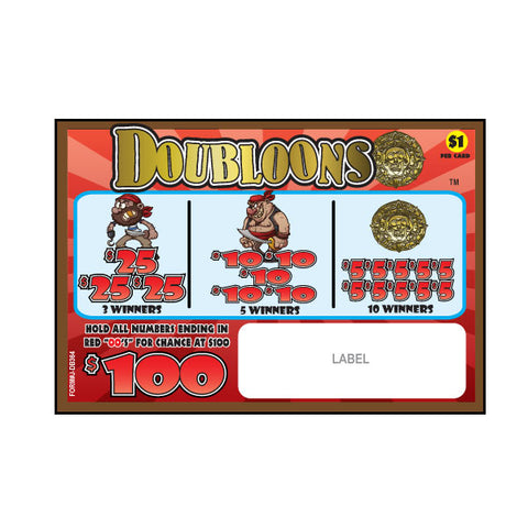 DOUBLOONS PULL TAB 364 TICKETS