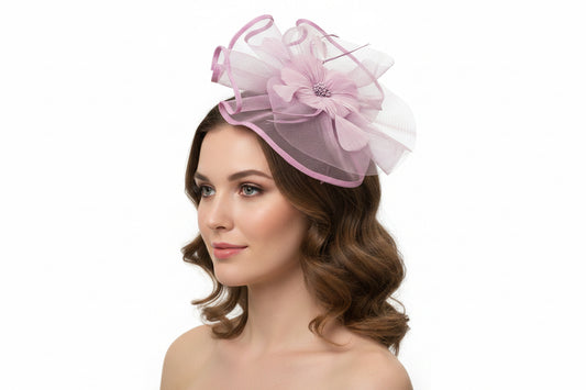 Lavender Fascinator w/Feathers