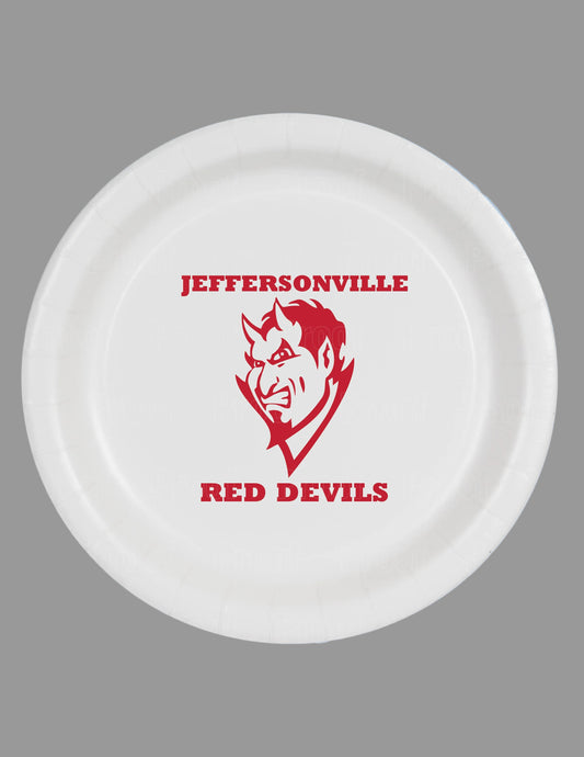 Jeffersonville Red Devils 9" Paper Plates - 8ct.