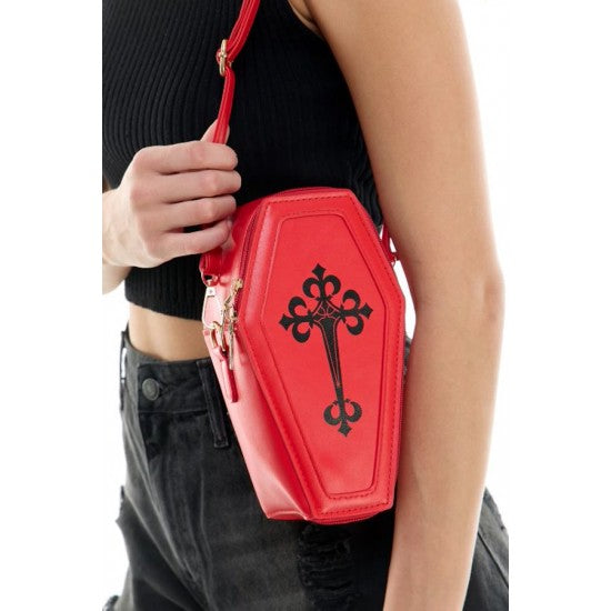 Red Coffin w/Cross Purse