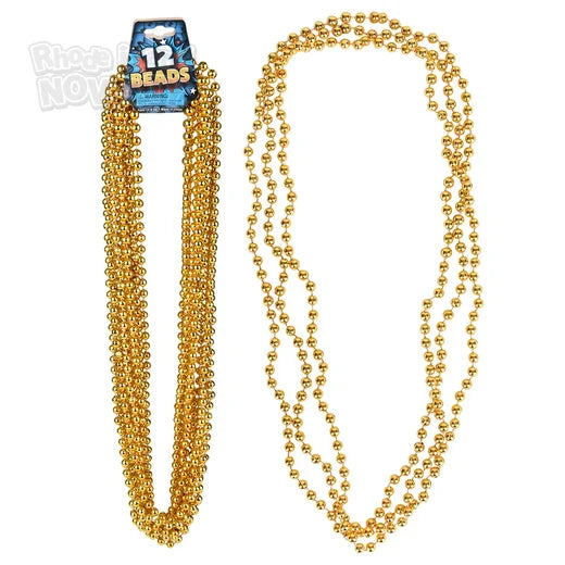 Gold Beaded Necklaces - 12ct.