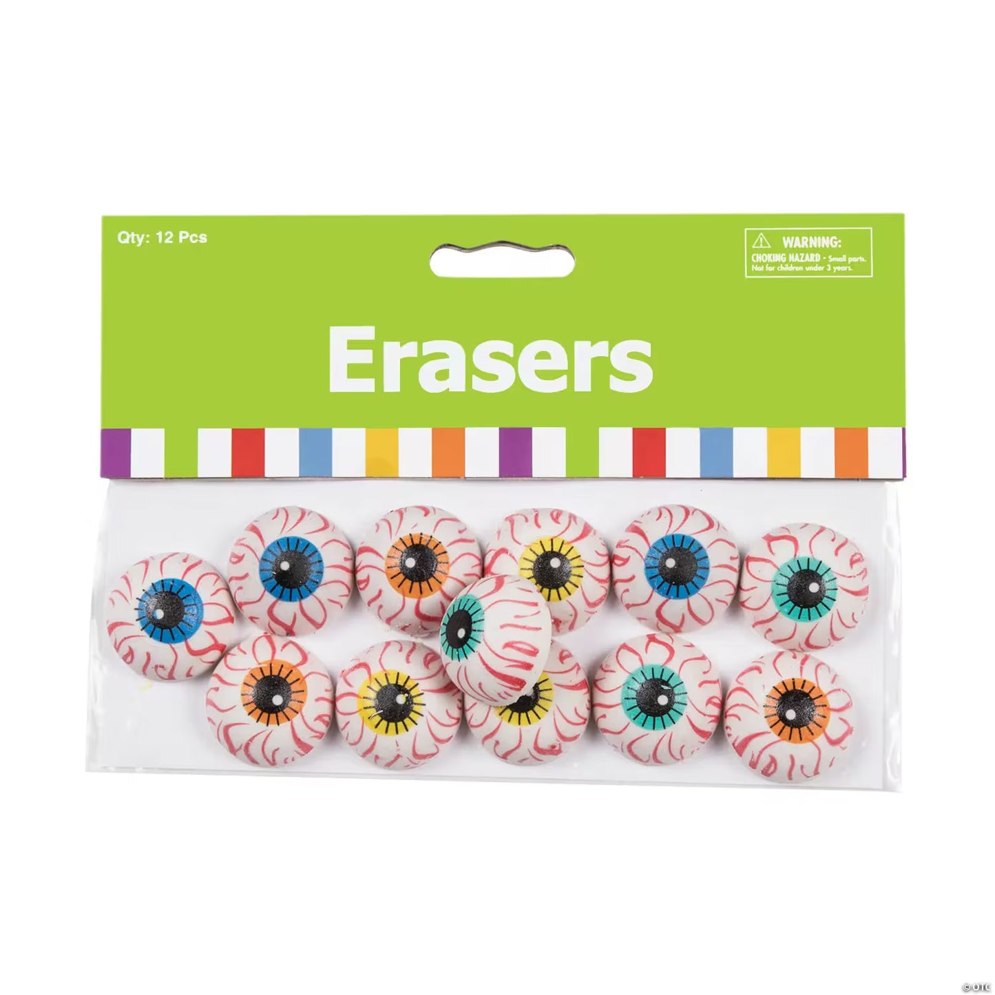Mini Eyeball Erasers - 12ct.