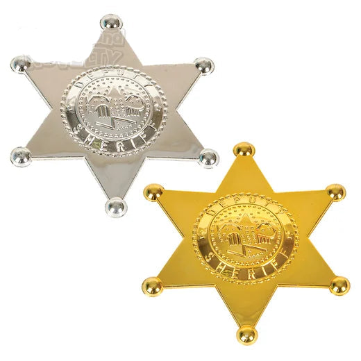 Plastic Sheriff Badges - 12ct.
