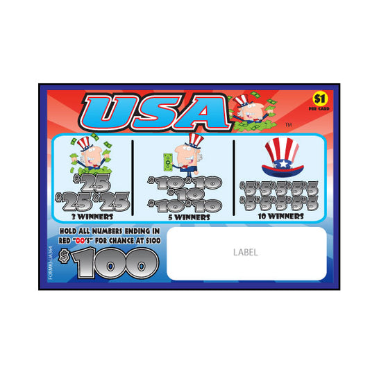 USA PULL TAB 364 TICKETS