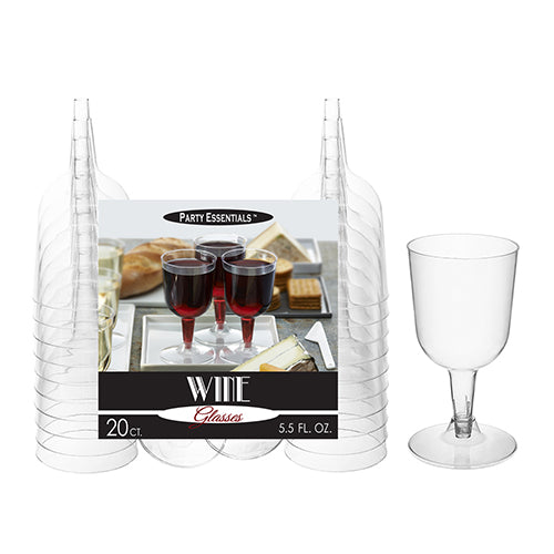 5.5oz. Wine Glasses - 20ct.