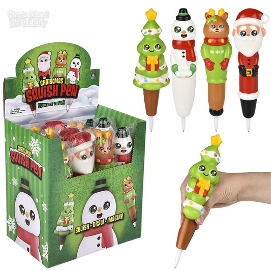 7" Christmas Squish Pen 12ct