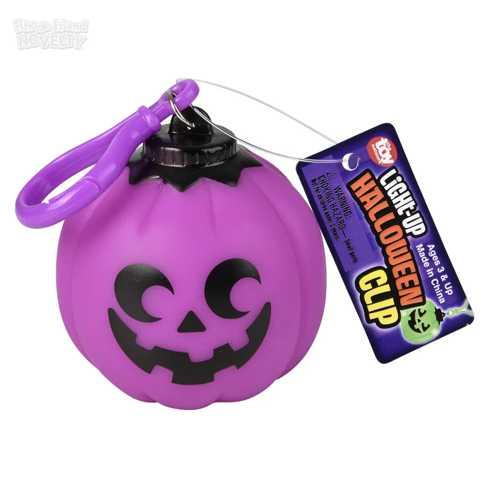 2.5" Light-up Jack O Lantern Clip On