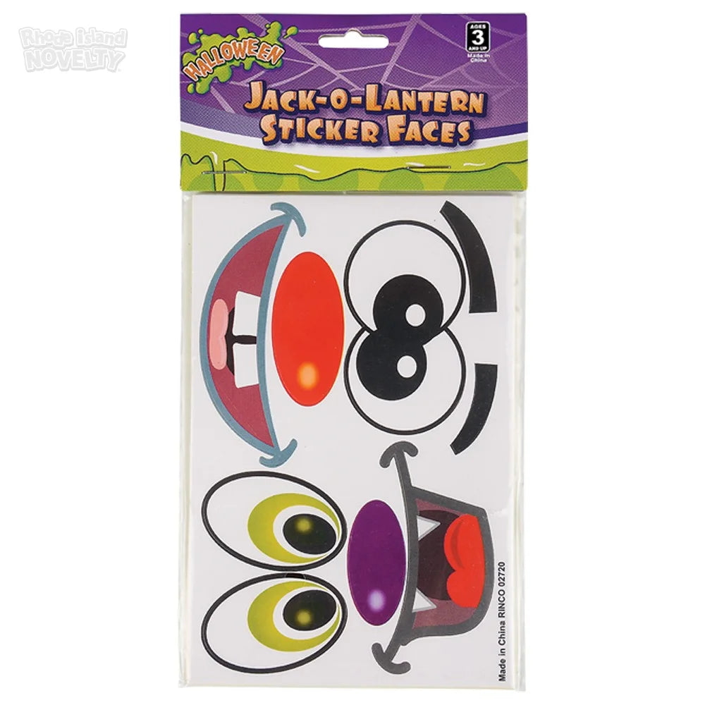 Jack-O-Lantern Stickers for Pumpkins