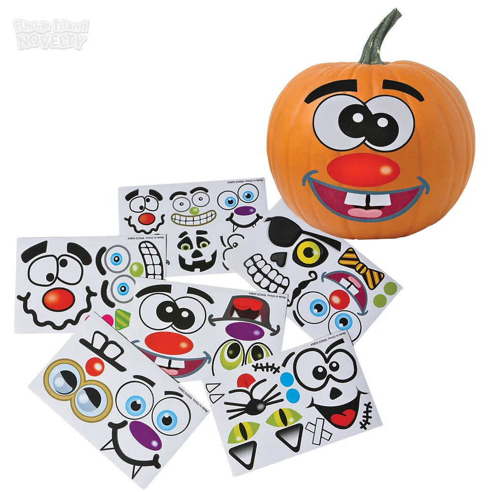 Jack-O-Lantern Stickers for Pumpkins