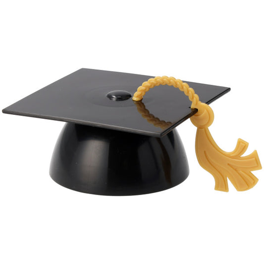 Grad Hat Cake Topper W/ Tassel - Black