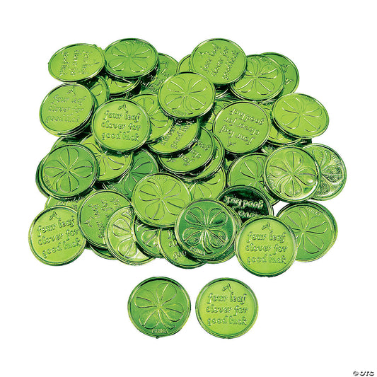 Four Leaf Clover Good Luck Coins - 144ct.
