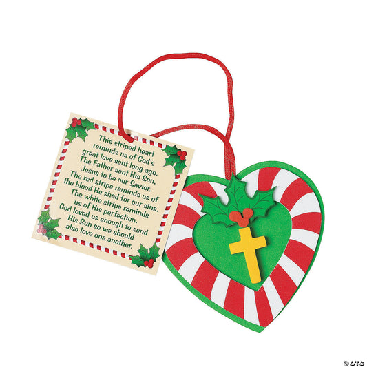Candy Cane Cross Ornament Craft