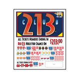 CLUB 213 PULL TAB, 960 TICKETS