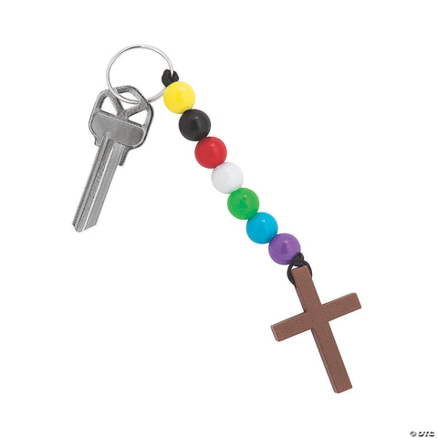 Wood Cross Faith Keychain Craft