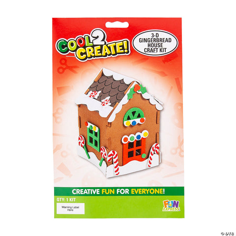 3D Holiday Gingerbread House Craft Kit