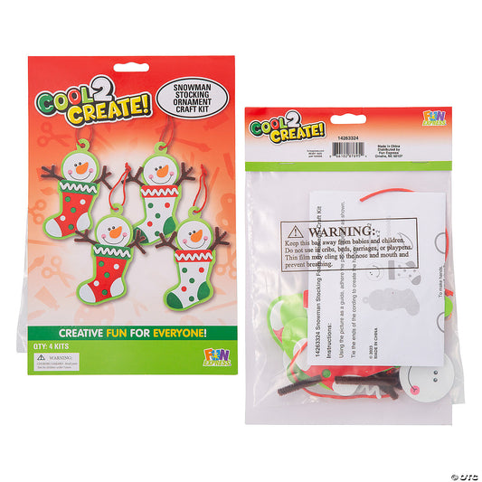 Snowman Stocking Ornament Craft Kits