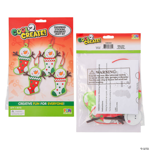 Snowman Stocking Ornament Craft Kits