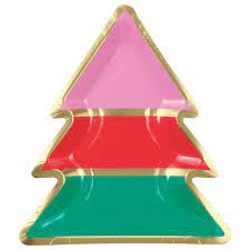 Vibrant Christmas Tree Plates