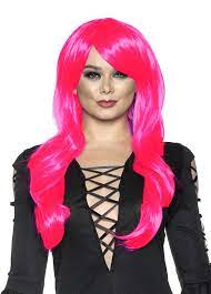Hot Pink Long Sassy Adult Wig