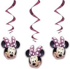 Minnie Mouse Hanging Swirl Decorations - 3ct.