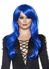 Blue Long Sassy Adult Wig