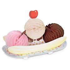 Tissue Banana Split Decoration